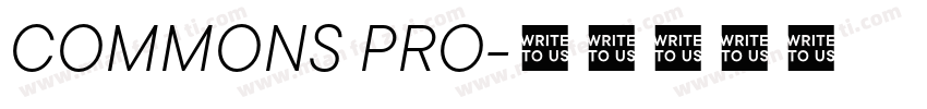COMMONS PRO字体转换